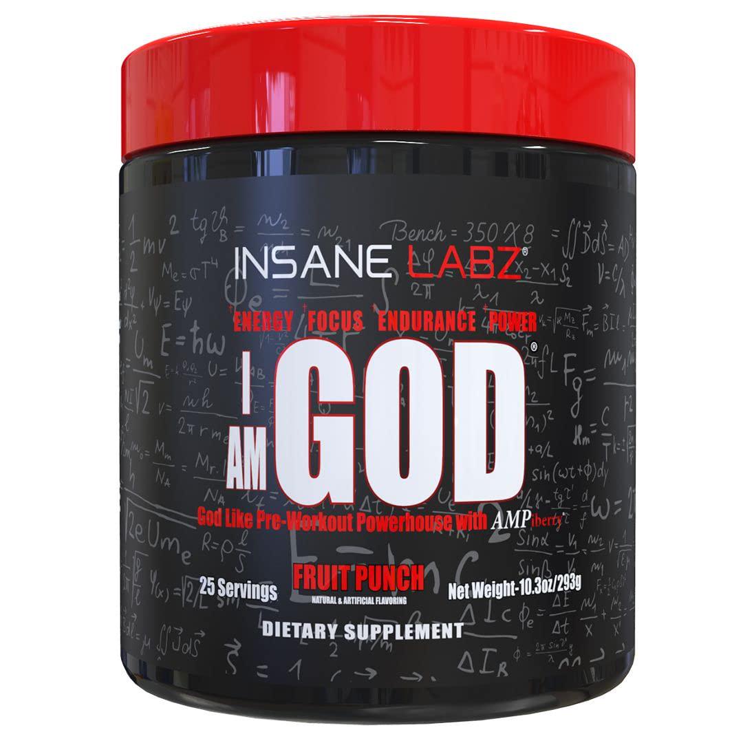 Предтренировочный комплекс Insane Labz I am GOD Fruit Punch 296 g