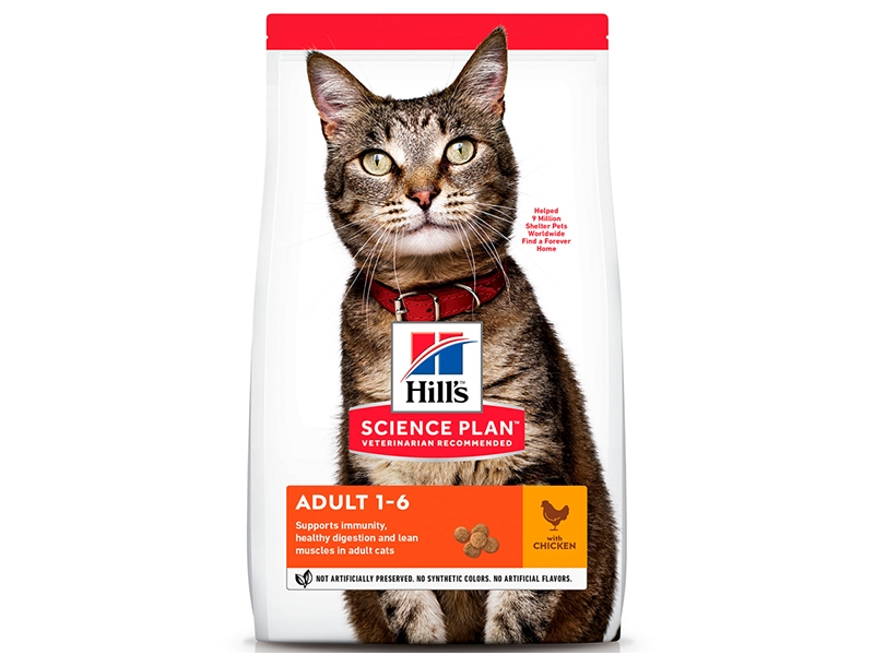 Корм для взрослых кошек сухой Hill's Science Plan с курицей 15 кг