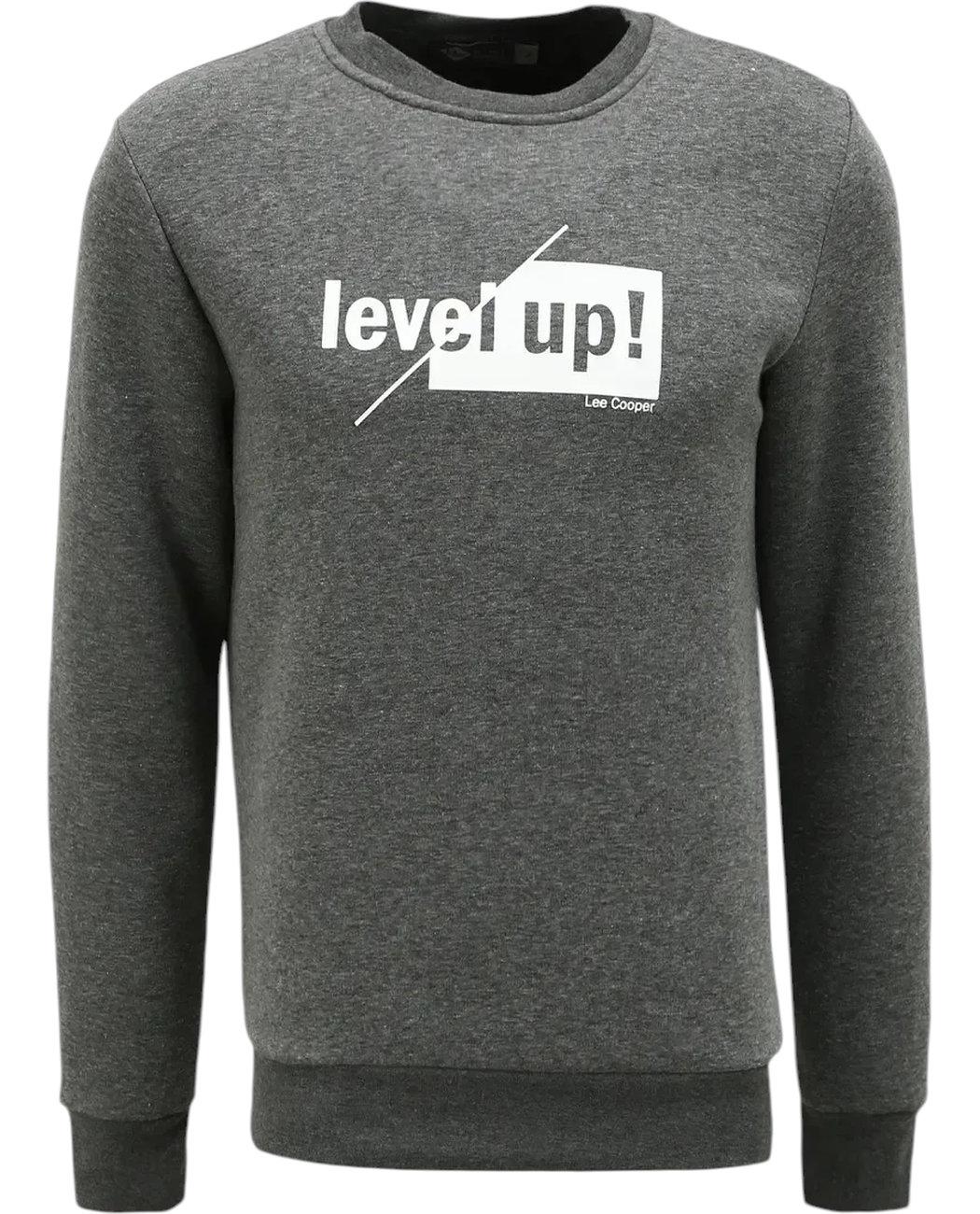 Світшот чоловічий Lee Cooper Kai 241LCM241010.7504 утеплений L Сірий (8682272501090)