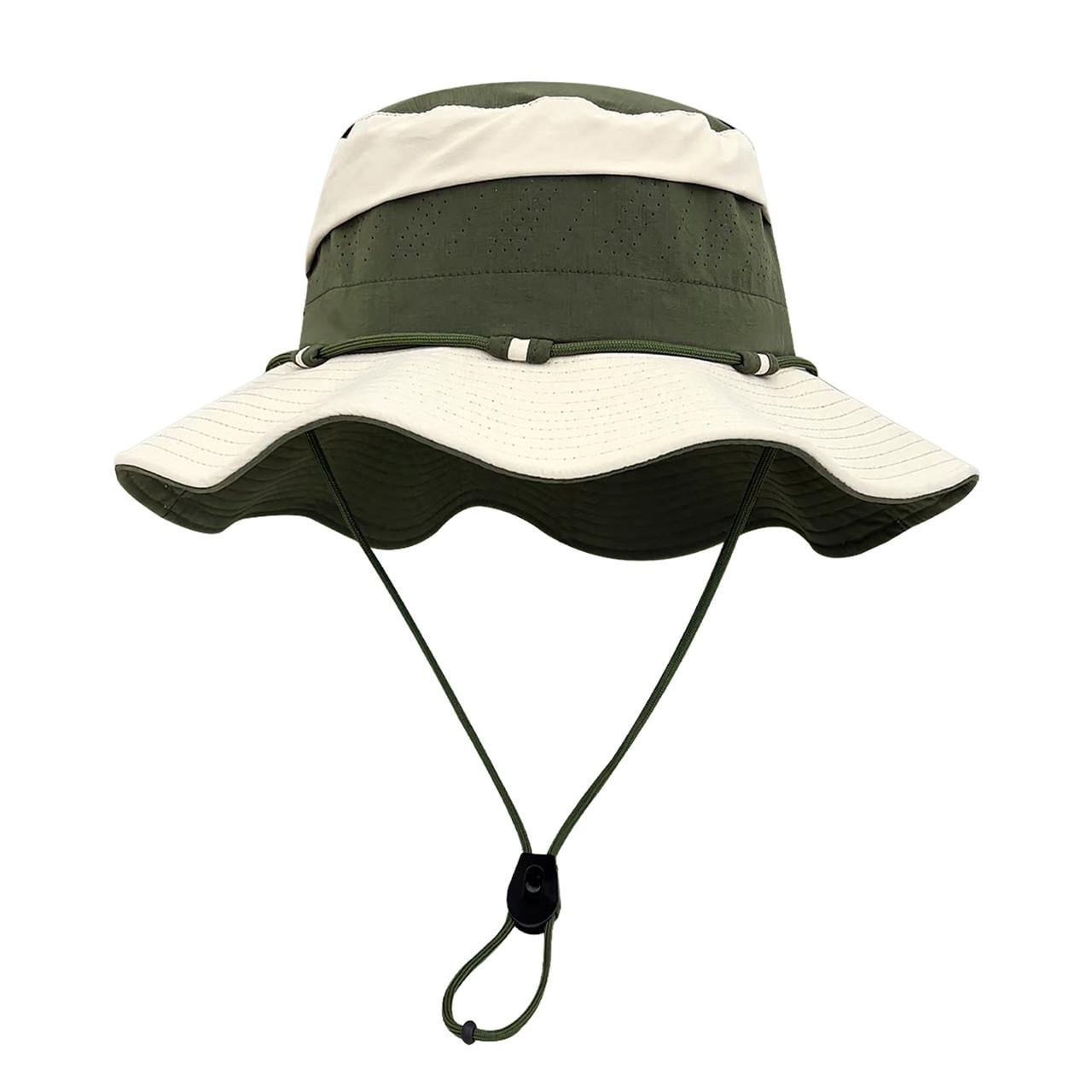 Панама туристична водостійка з широкими полями UPF 50+ Beige and Green (3159006015)