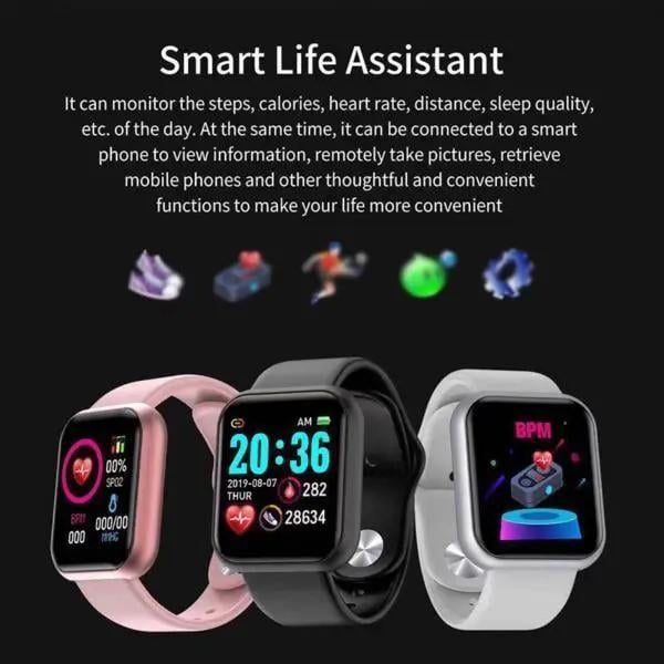 Смарт-годинник Smart Watch Y68 пульсометр Зелений - фото 2