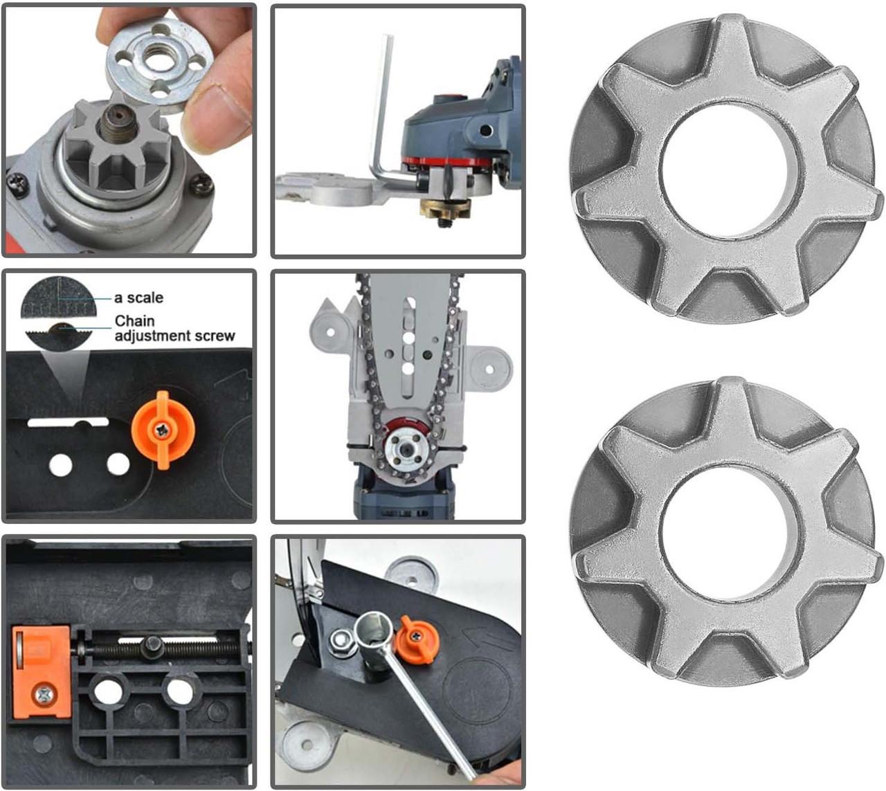 Звездочка М14 для цепной насадки пилы на болгарку 125 шестерня 1 шт. - фото 2