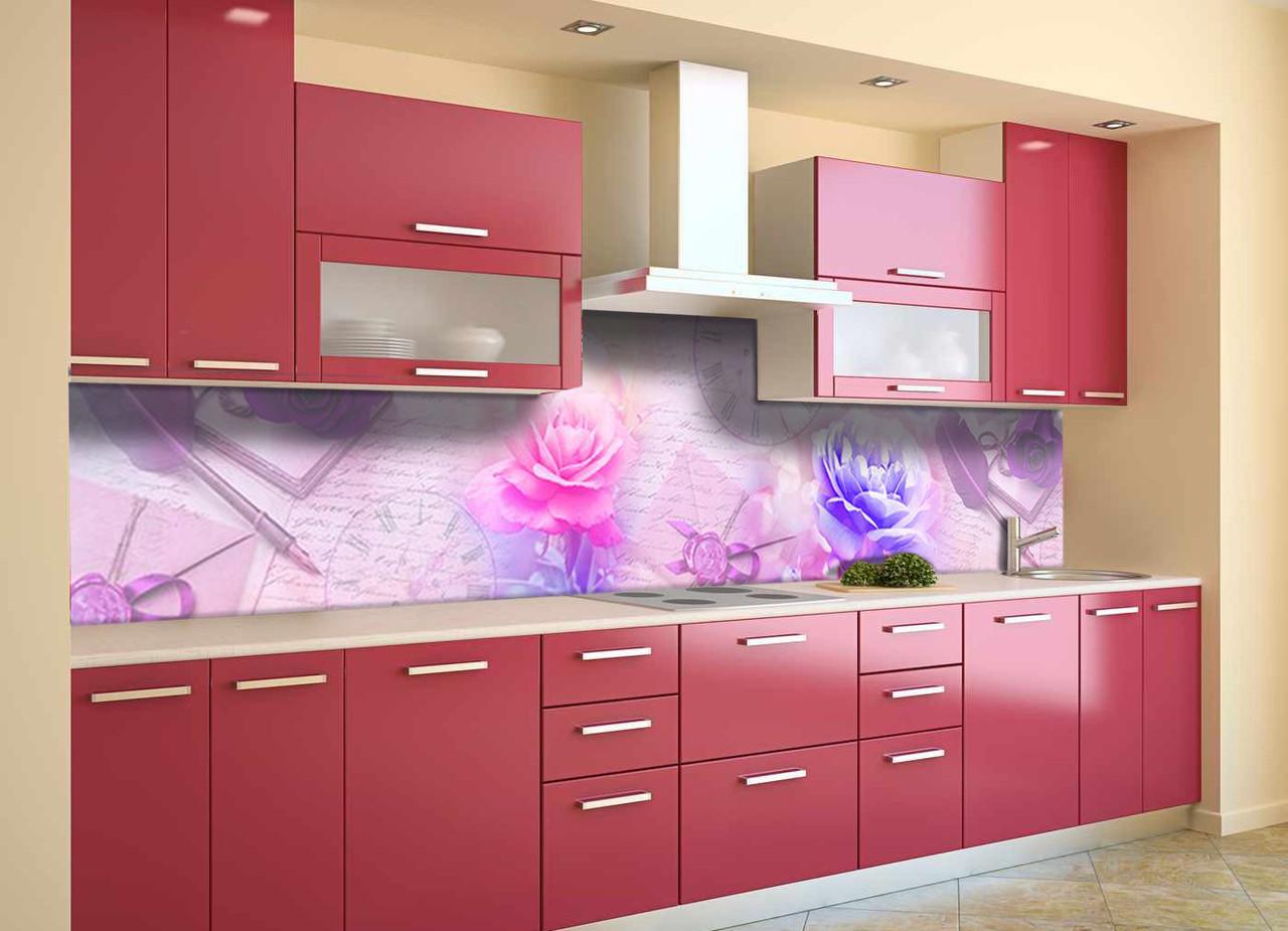 Кухонный фартук Утренние пионы из самоклеющейся виниловой пленки 60х250 см Розовый Кухонный фартук Утренние пионы из самоклеющейся виниловой пленки 60х250 см Розовый