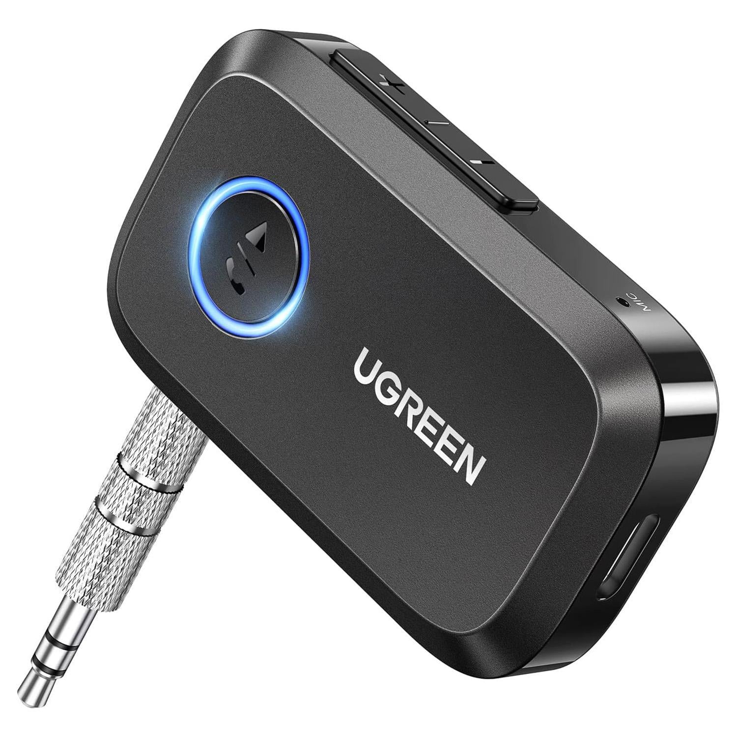 Bluetooth-ресивер автомобільний UGREEN CM596 Bluetooth 5.3/AUX Чорний (90748)