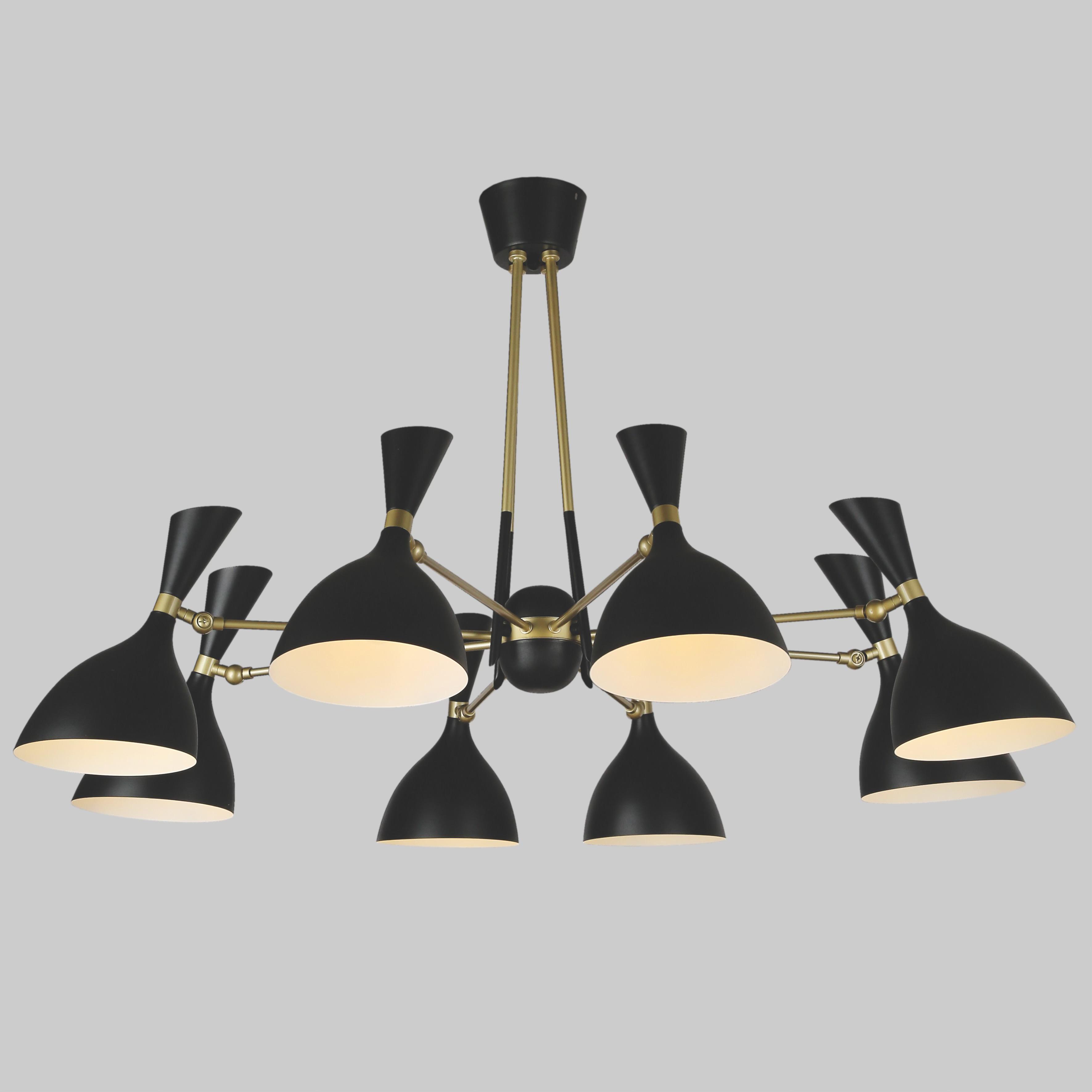 Люстра на 8 ламп Черный (56-LPR1024-8 BK)