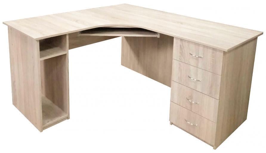 Стол компьютерный угловой МАКСИ-МЕбель Днепр плюс Дуб сонома (12295) Стол компьютерный угловой МАКСИ-МЕбель Днепр плюс Дуб сонома (12295)