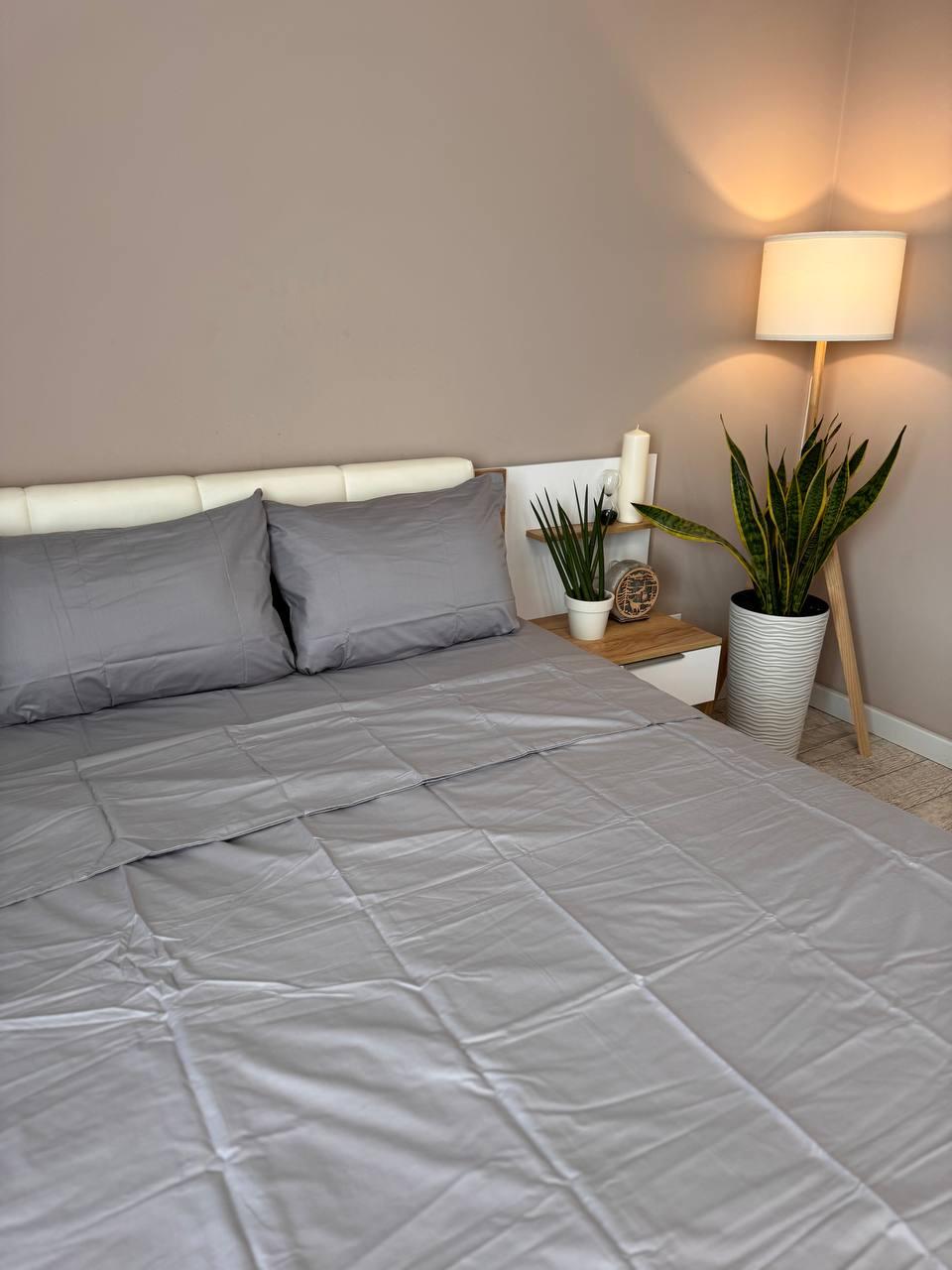 Постільна білизна сатин євро 200х220 см наволочки 70х70 см 2 шт. Сірий (Д-Al-satin-006-03) - фото 7 Постільна білизна сатин євро 200х220 см наволочки 70х70 см 2 шт. Сірий (Д-Al-satin-006-03) - фото 7