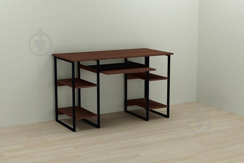 Компьютерный стол Ferrum-decor Тим 75x140x60 черный ДСП Венге 16мм