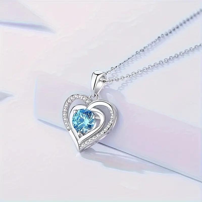 Підвіска з блакитними фіанітами Серце океану в подарунковій коробочці (2562424714) - фото 4 Підвіска з блакитними фіанітами Серце океану в подарунковій коробочці (2562424714) - фото 4