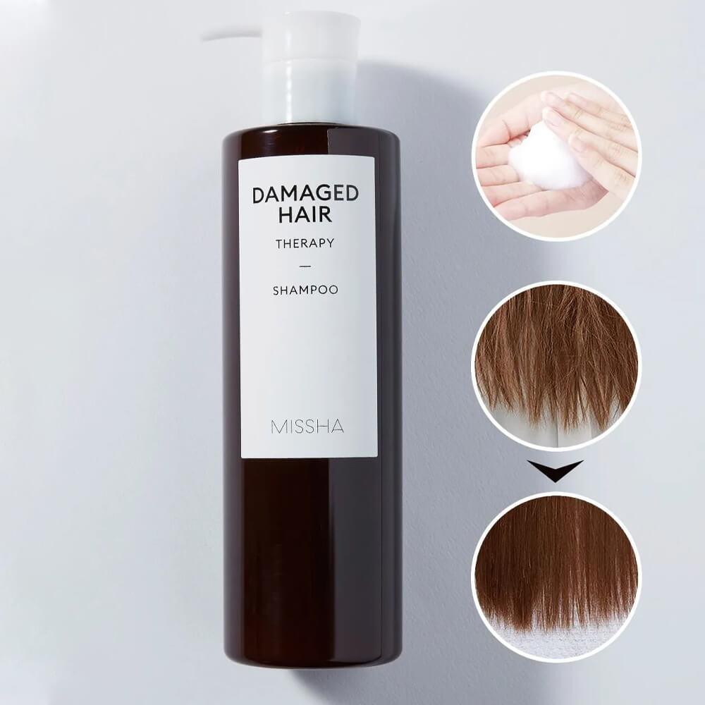 Шампунь відновлюючий для пошкодженого та ослабленого волосся MISSHA Damaged Hair Therapy Shampoo (2351881063) - фото 5