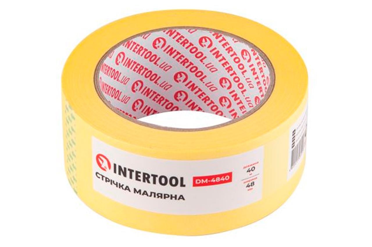 Стрічка малярська Intertool 48 мм х 40 м 4 шт. Жовтий (DM-4840)