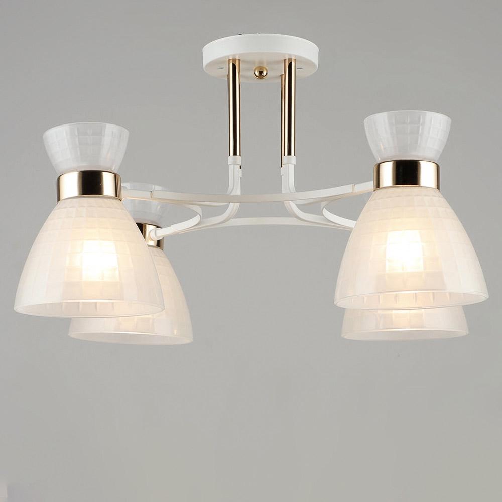 Люстра потолочная декоративная Light House SRS-19297/4 WT/FGD Белый/Золотой