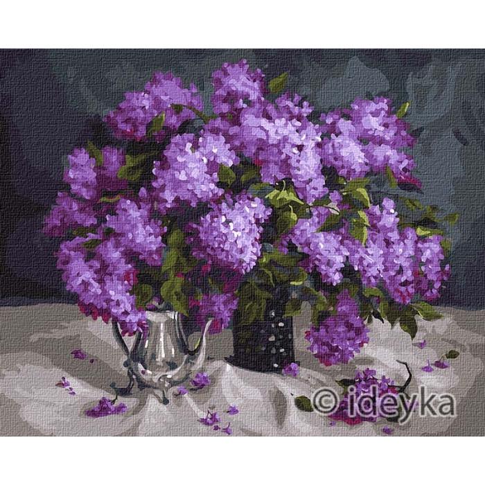 Картина по номерам "Ароматная сирень" Идейка 40х50 см (KHO3178)