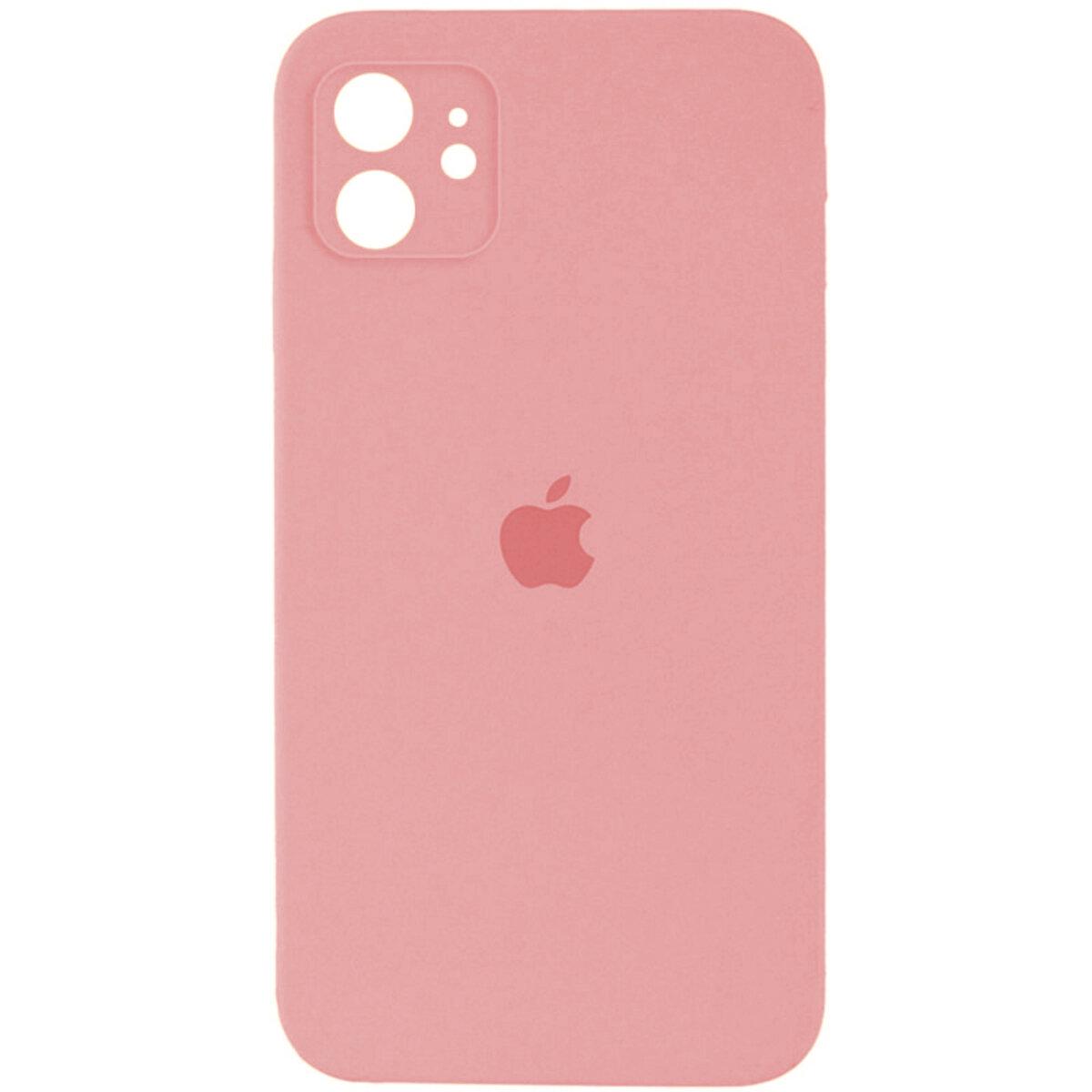 Протиударний чохол для Apple iPhone 12 Silicone Full Case AA Camera Protect / Pink