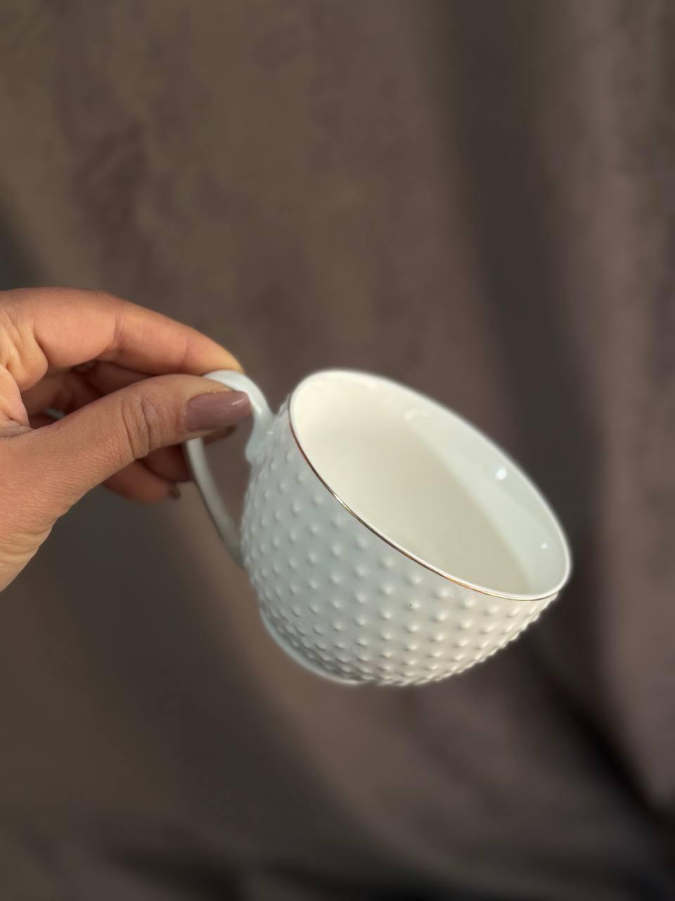 Чайный сервиз Elisey Аристократическая изысканность керамическая 230 мл 12 предметов Белый (9292-019) - фото 5