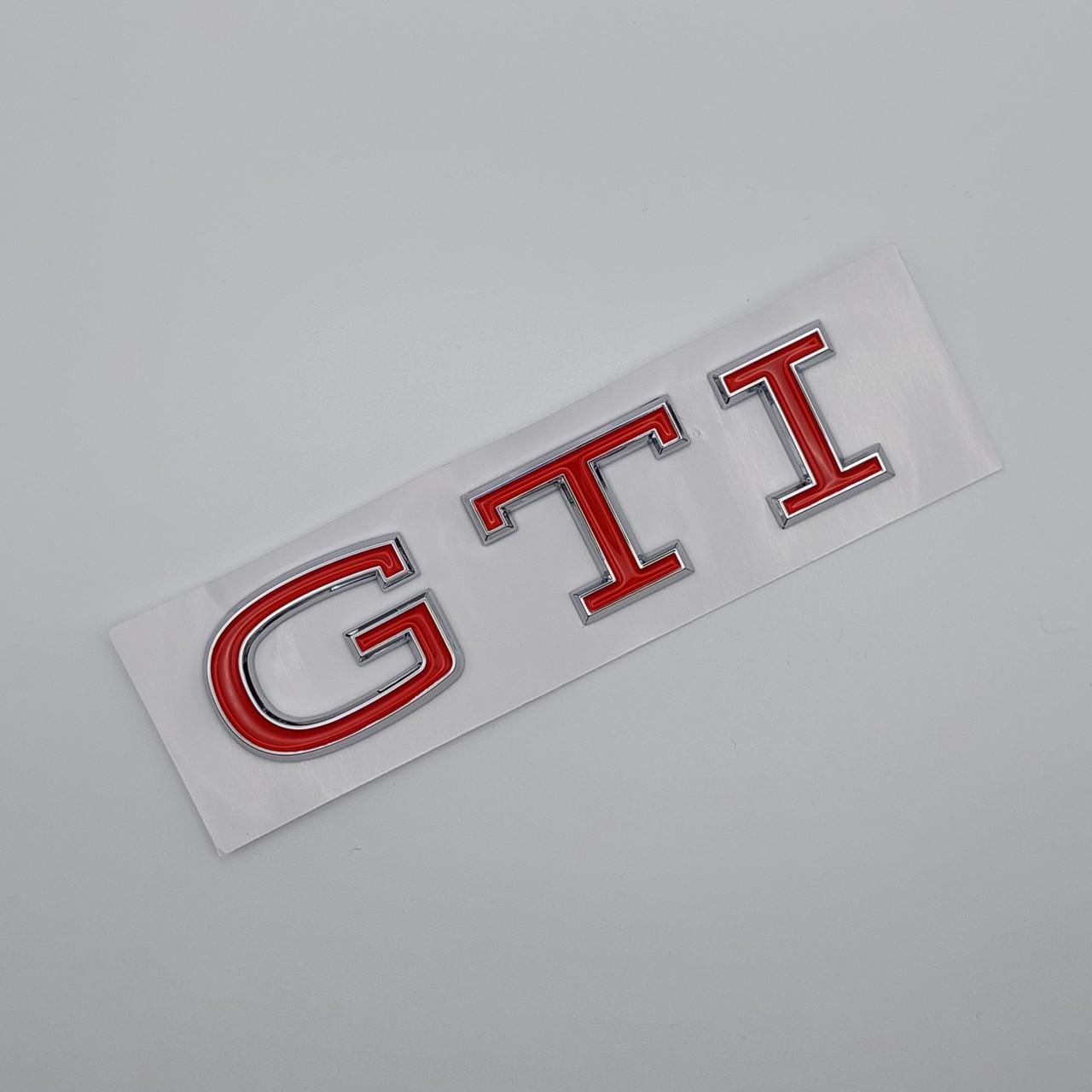 Эмблема GTI на заднюю часть Volkswagen Красный/Хром (1726887789)