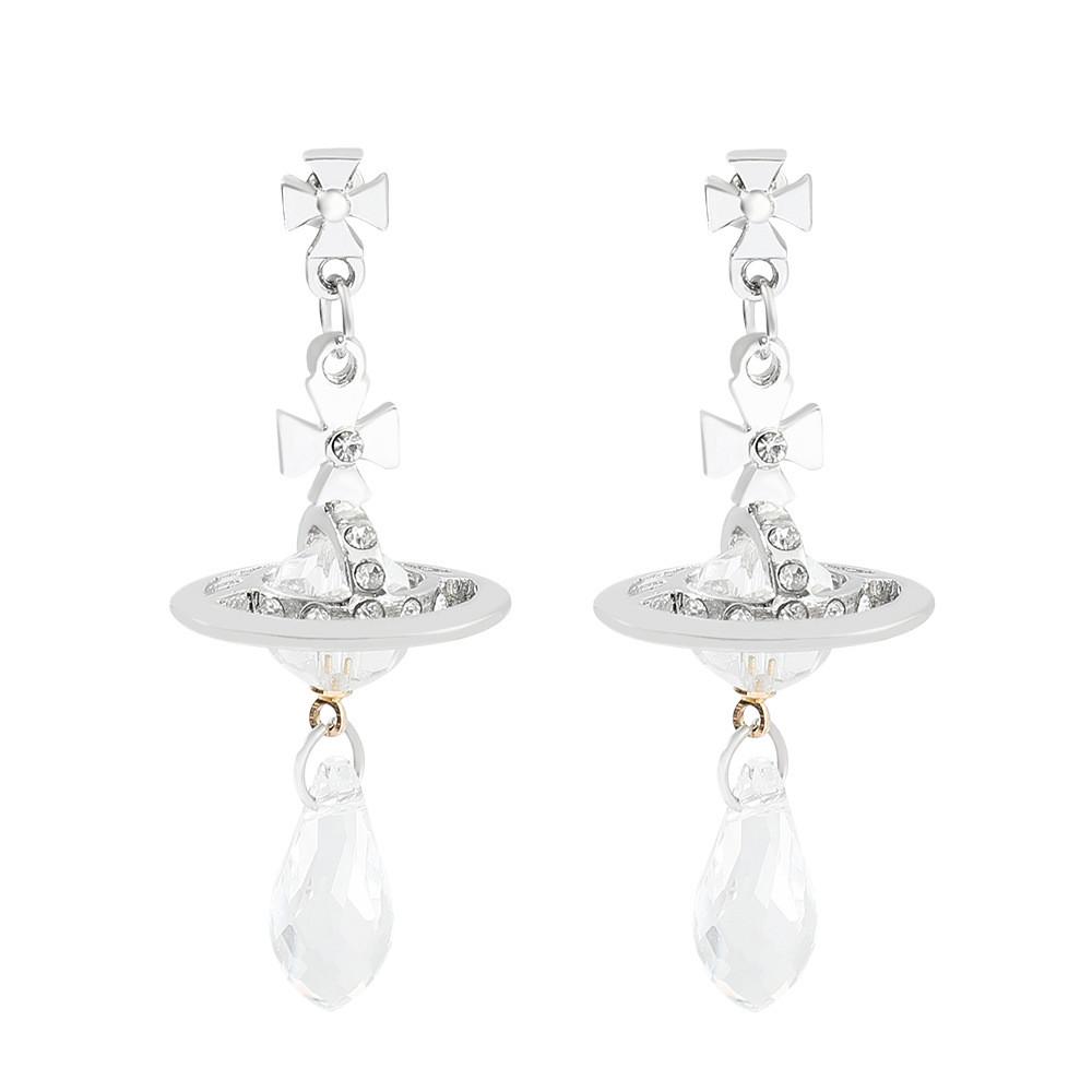 Комплект украшений Сатурн в стиле Vivienne Westwood Серебряный