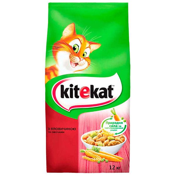 Корм для кошек сухой Kitekat говядина с овощами 12 кг (000026424)