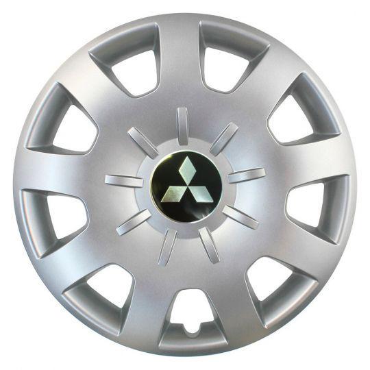 Автомобильные колпаки SKS 314 R15 с логотипом Mitsubishi 4 шт. Серебристый