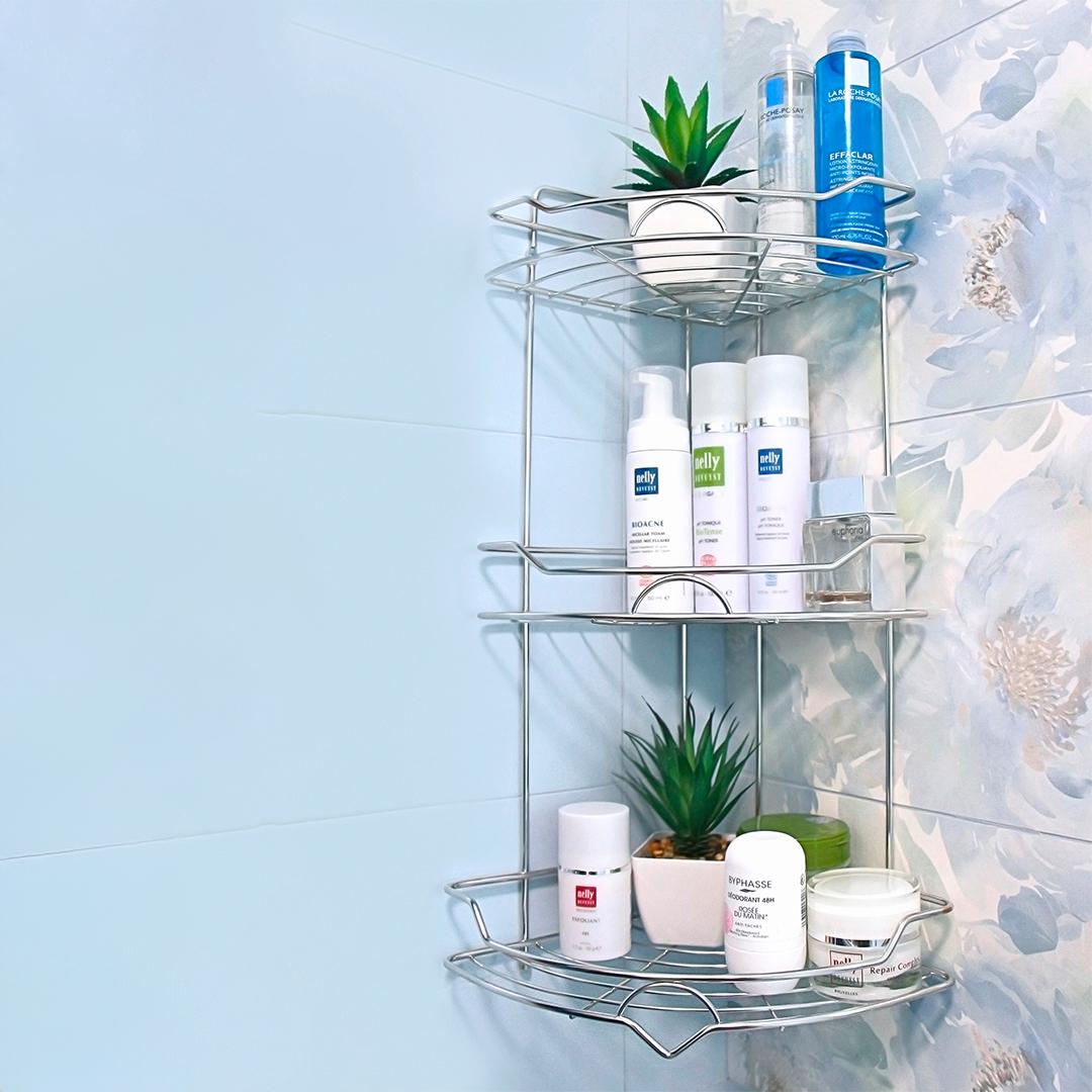 Полка трехъярусная для ванной комнаты Homax 24x24x56 см (EBA-5004 S/S) - фото 2 Полка трехъярусная для ванной комнаты Homax 24x24x56 см (EBA-5004 S/S) - фото 2