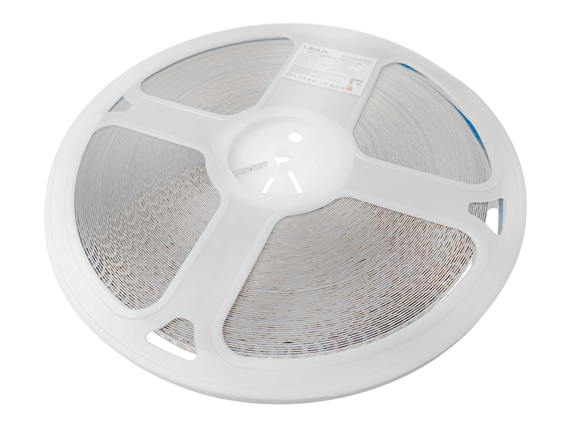Светодиодная лента LEDUA 2835-120led-8mm-12V IP20 10W/m 20-22LM/led двойная плата CRI70 3000К 50 м бухта (9978)