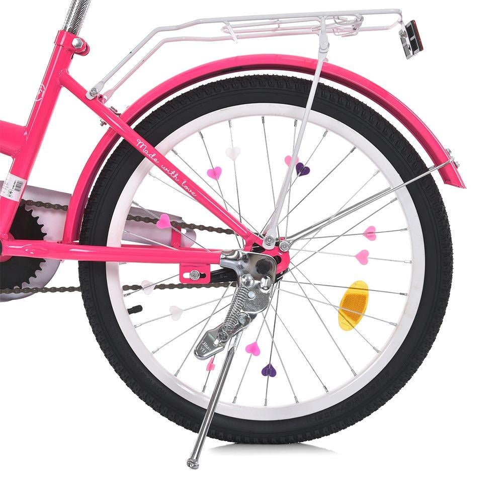 Велосипед для дівчинки PROF1 Star 20" з багажником Рожевий - фото 6 Велосипед для дівчинки PROF1 Star 20" з багажником Рожевий - фото 6