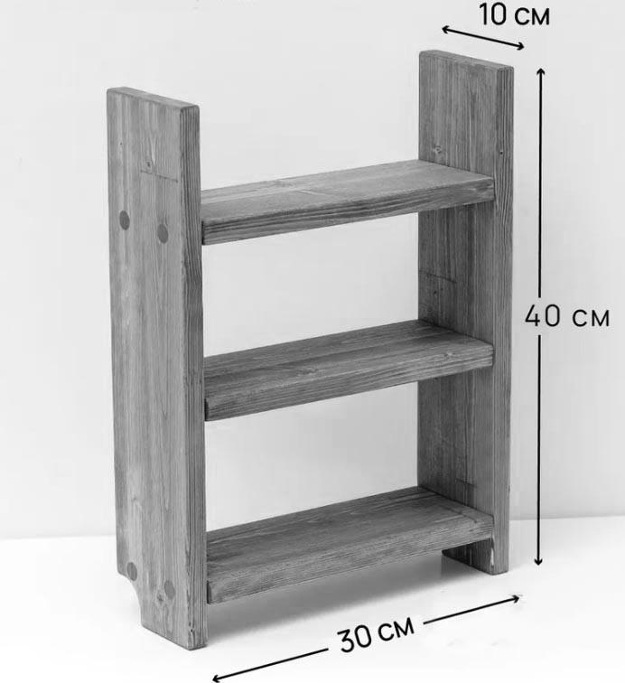 Полка для ванной настольная из дерева Дадли Мускат (ВНО-004407) - фото 2 Полка для ванной настольная из дерева Дадли Мускат (ВНО-004407) - фото 2