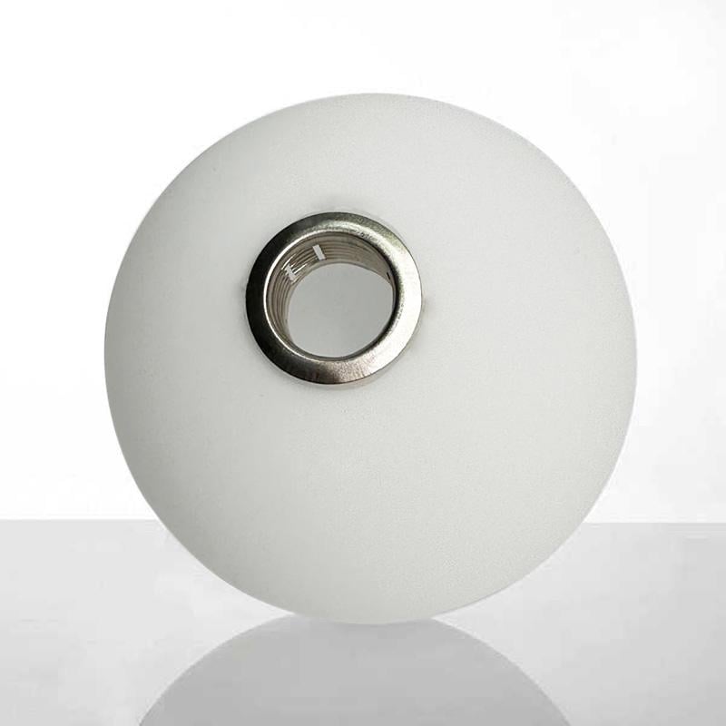 Плафон стеклянный шар Белый матовый ⌀110 мм с накладкой в цвете хром под лампу G9 Эконом Плафон стеклянный шар Белый матовый ⌀110 мм с накладкой в цвете хром под лампу G9 Эконом