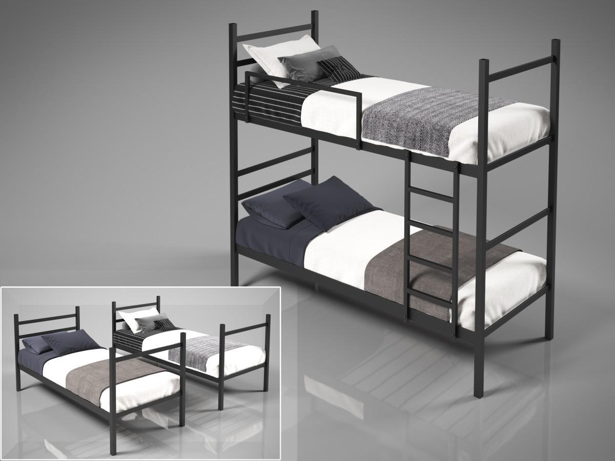 Ліжко-трансформер Лідс двоярусне металеве 2000х800 мм (1129897) - фото 2 Ліжко-трансформер Лідс двоярусне металеве 2000х800 мм (1129897) - фото 2