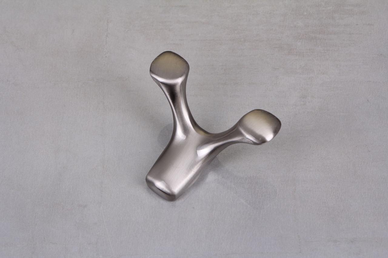 Крючок мебельный двойной GTV TOLEDO B0 Сталь шлифованная (WZ-TOLED-BO-06)