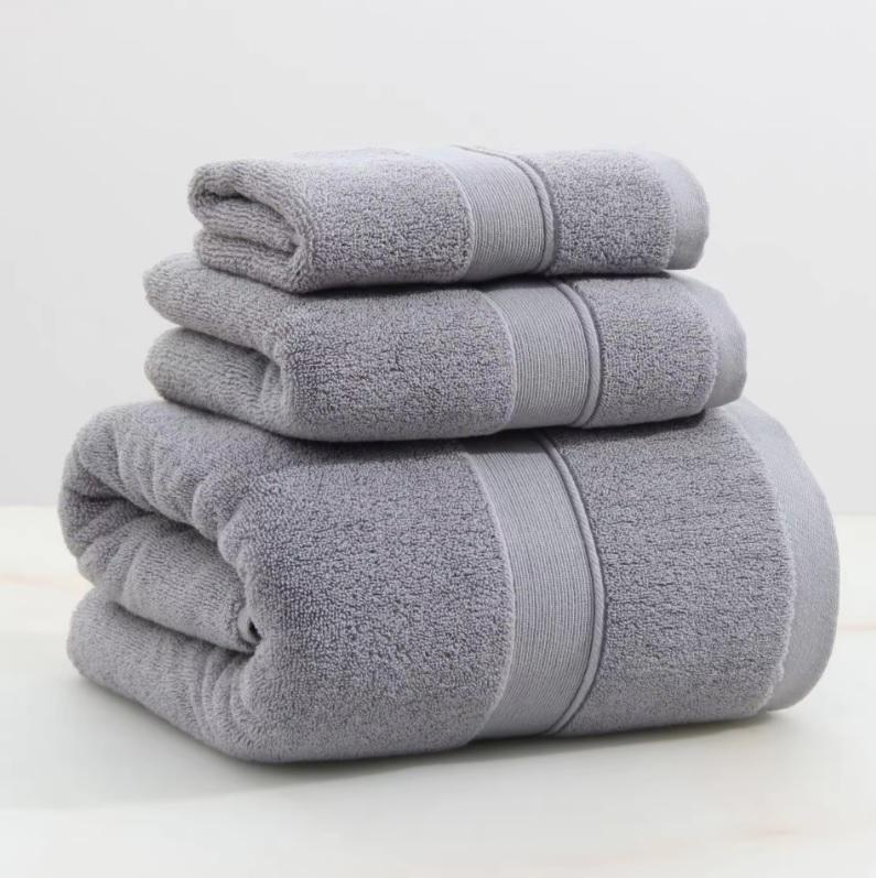 Набор полотенец Lux 3в1 140х70 см/74х34 см/74х34 см Серый (NR3in1BathGray) - фото 5 Набор полотенец Lux 3в1 140х70 см/74х34 см/74х34 см Серый (NR3in1BathGray) - фото 5