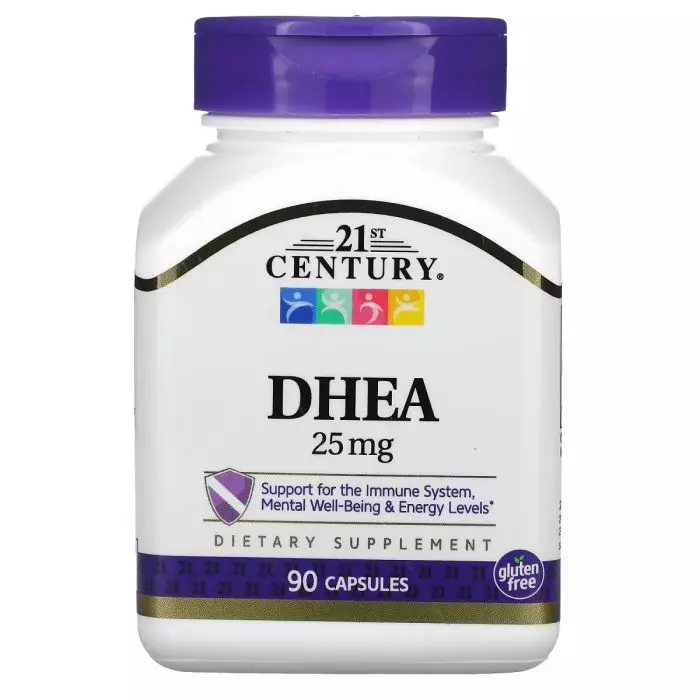 Дегидроэпиандростерон 25 мг DHEA 21st Century 90 капсул (CEN21177)