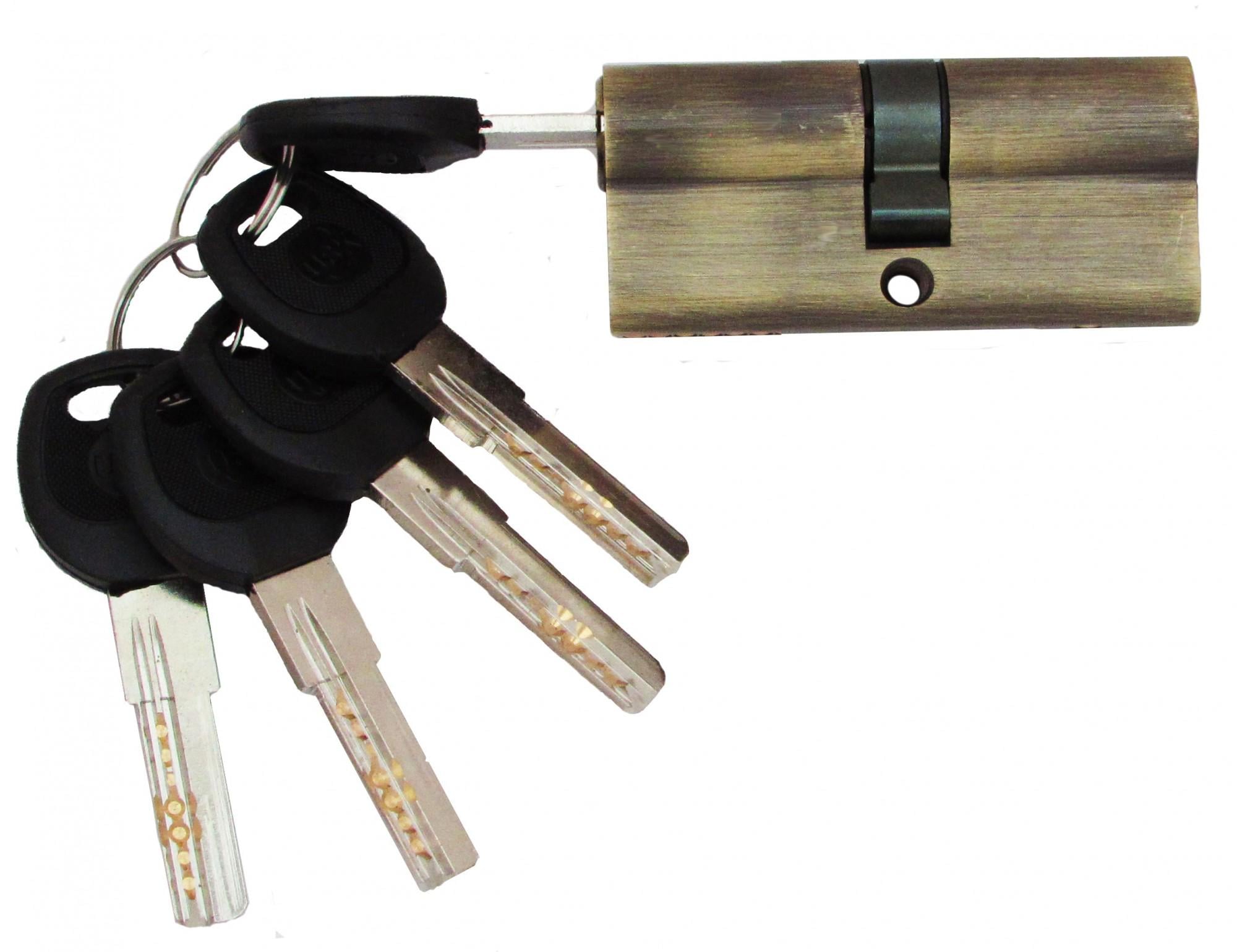 Цилиндровый механизм USK B-70 35x35 ключ/ключ Старая бронза