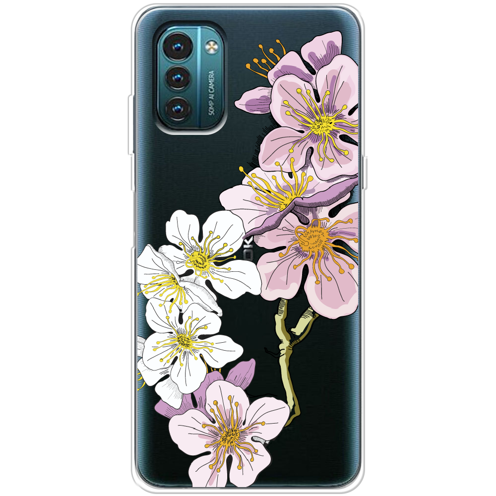 Чехол BoxFace Nokia G21 Cherry Blossom Прозрачный силикон (44288-cc4-44288)