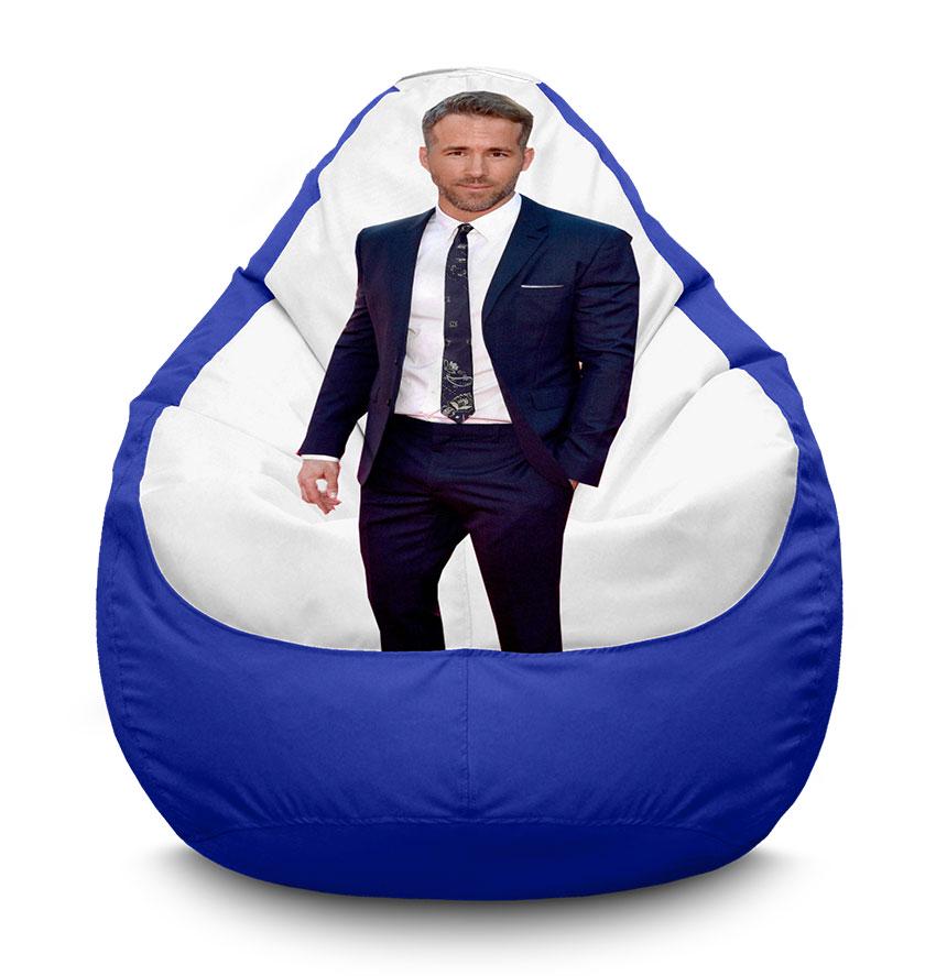 Кресло-мешок iPuff Ryan Reynolds White background оксфорд XL 80x110 см Синий (113949)