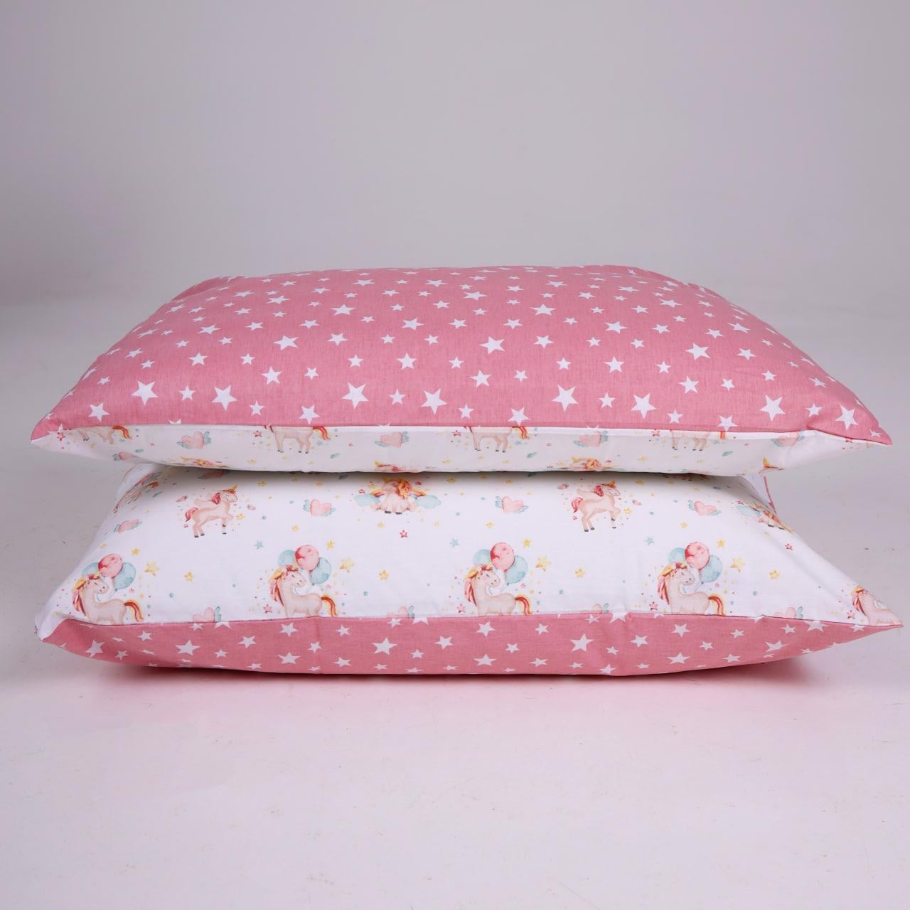 Набор наволочек PaniPava Pink unicorn ранфорс 60х60 см 2 шт. (32321184)