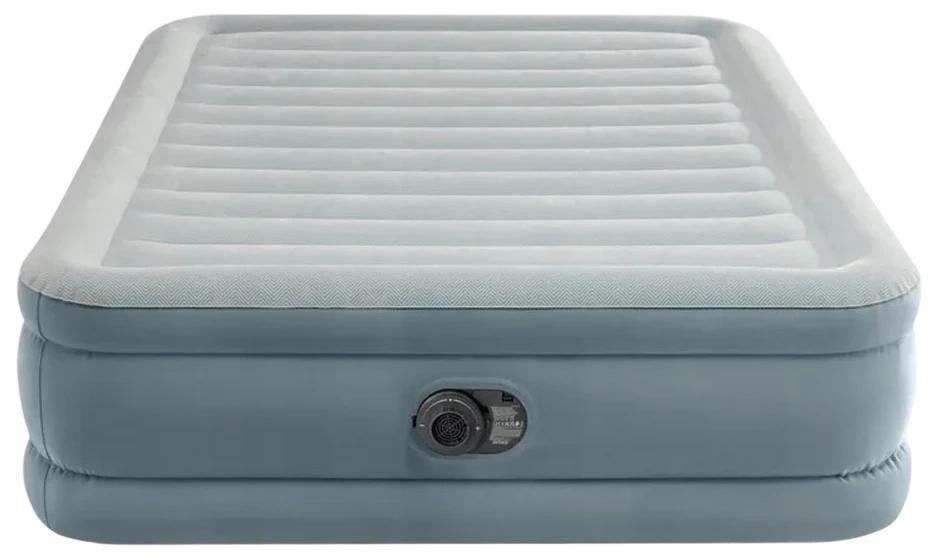 Надувная кровать двухспальная велюровая со встроенным электронасосом 203х152х46 см до 272 кг Серый (31941630) Надувная кровать двухспальная велюровая со встроенным электронасосом 203х152х46 см до 272 кг Серый (31941630)