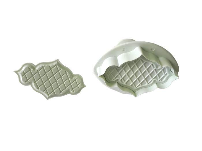 Набір кондитерських плунжерів для мастики та печива пластиковий Ажурний 2 шт. (14591)