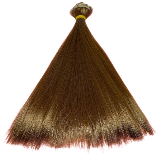 Волосы для кукол прямые искусственные 20х100 см Каштан (ВК0020в14)