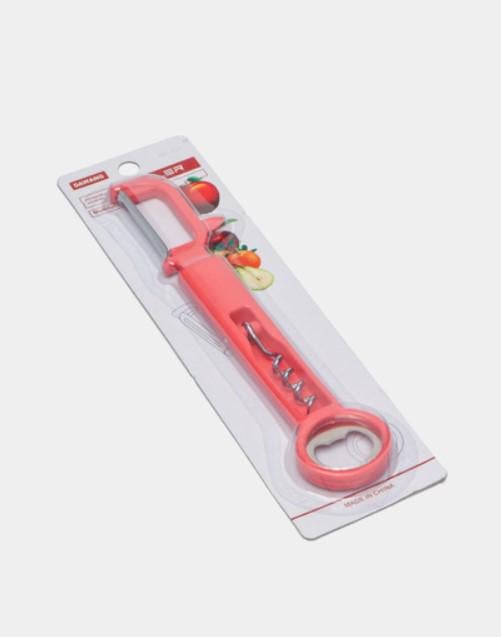 Овощечистка с открывалкой и штопором Stenson 3в1 7х24,5 см (AN013376)