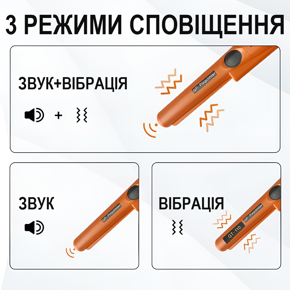 Пинпоинтер водонепроницаемый IP68-GP-Pointer Оранжевый (2743320943) - фото 7