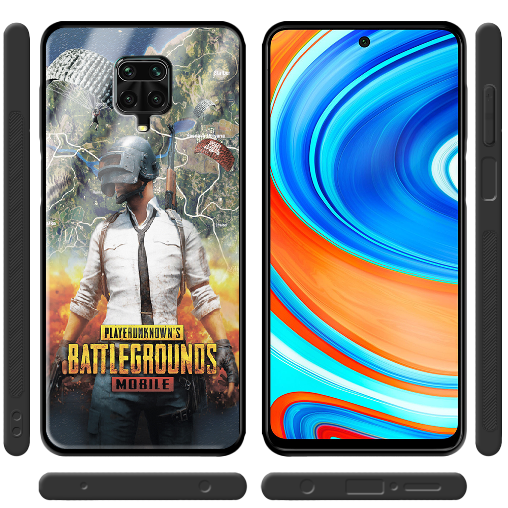 Чохол Boxface Xiaomi Redmi Note 9S PUBG Mobile Чорний силікон зі склом (39475-up2309-40098) - фото 2