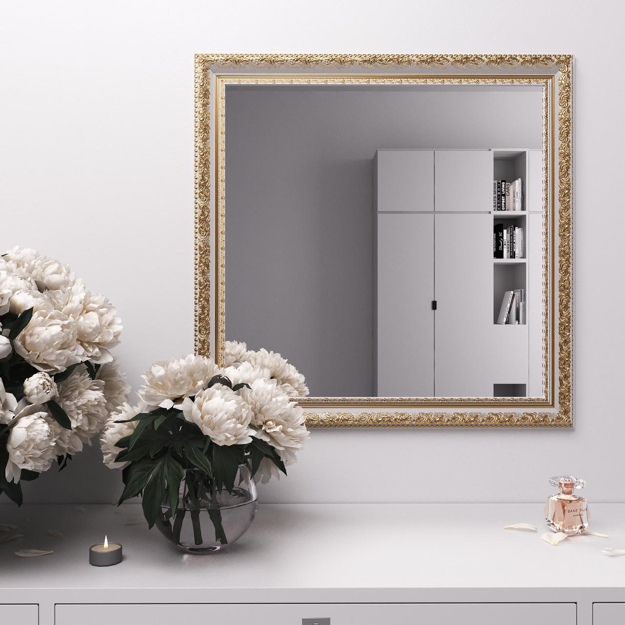 Зеркало квадратное Black Mirror 70х70 Белый (5826A-64G) - фото 1 Зеркало квадратное Black Mirror 70х70 Белый (5826A-64G) - фото 1