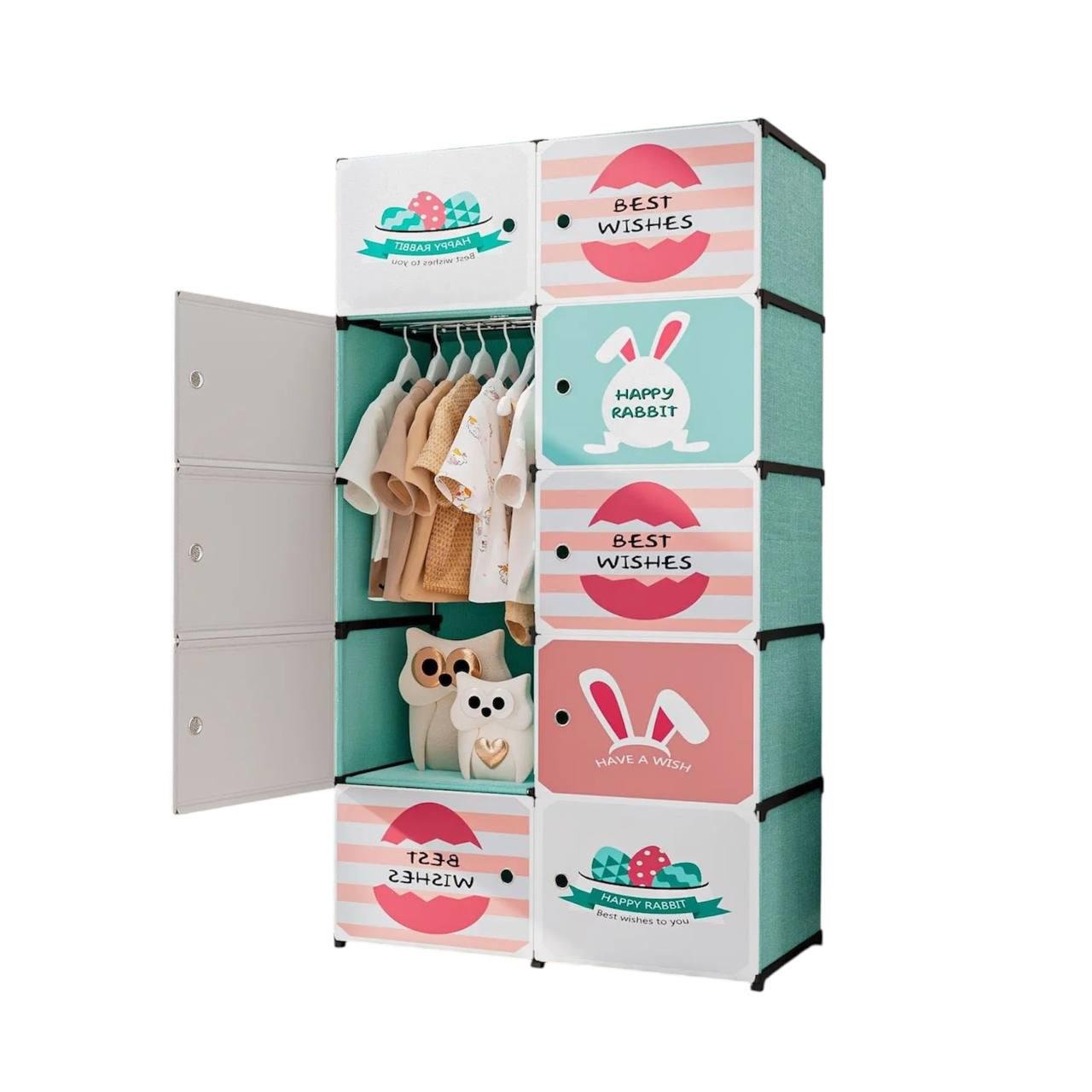 Детский модульный шкаф Happy Rabbit 81х49х154 см (668f5e7a) Детский модульный шкаф Happy Rabbit 81х49х154 см (668f5e7a)