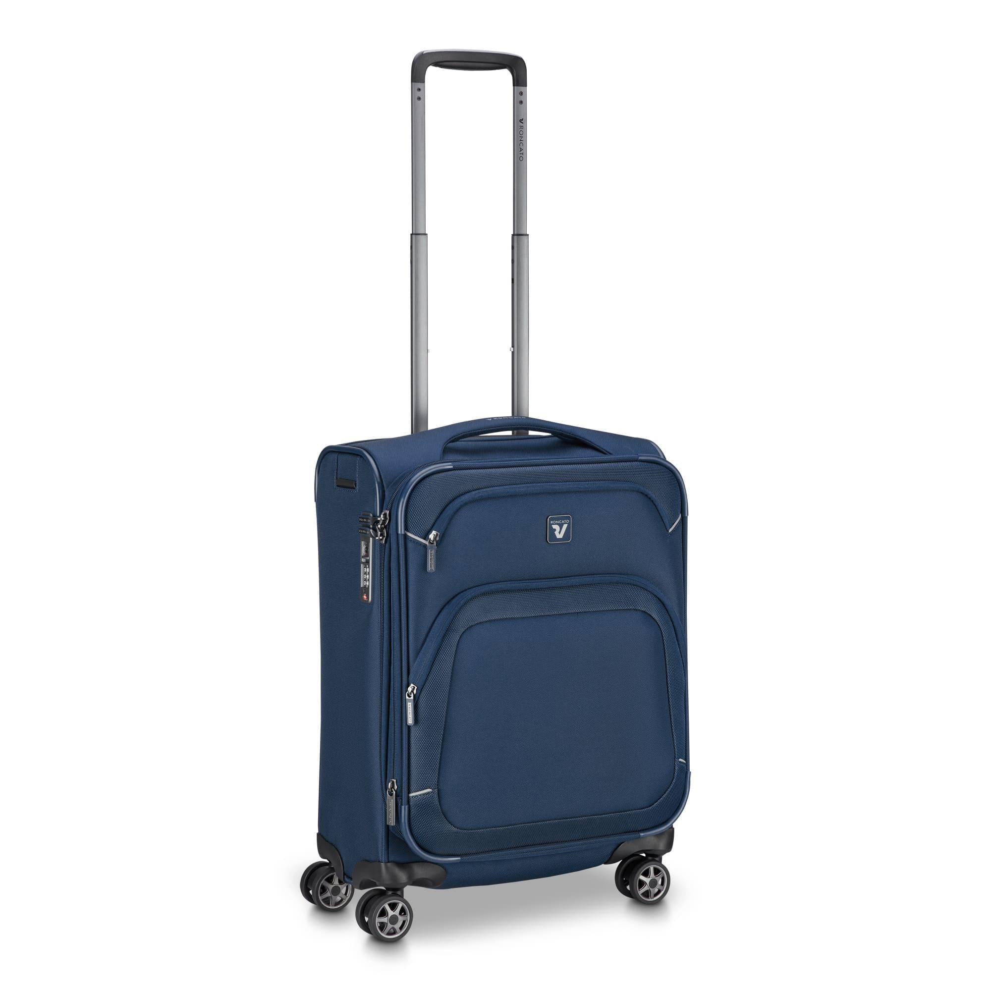 Валіза маленька Roncato GATEWAY 416243/03 ручна поклажа з розширенням 55x40x20/23 см 2,3кг 40/46 л 4 колеса Синій (31806993)