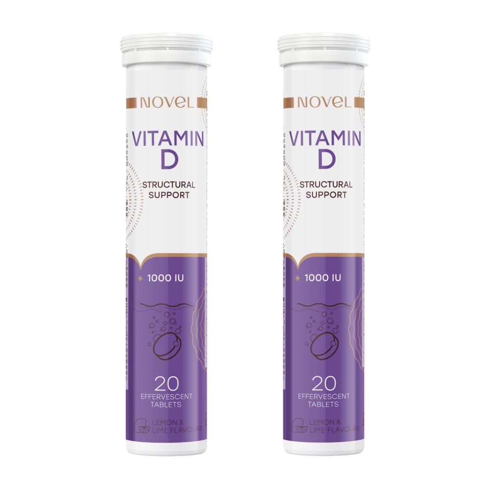 Витамины шипучие NOVEL Vitamin D 1000 MO №20 + Vitamin D 1000 MO №20 (CO003915)