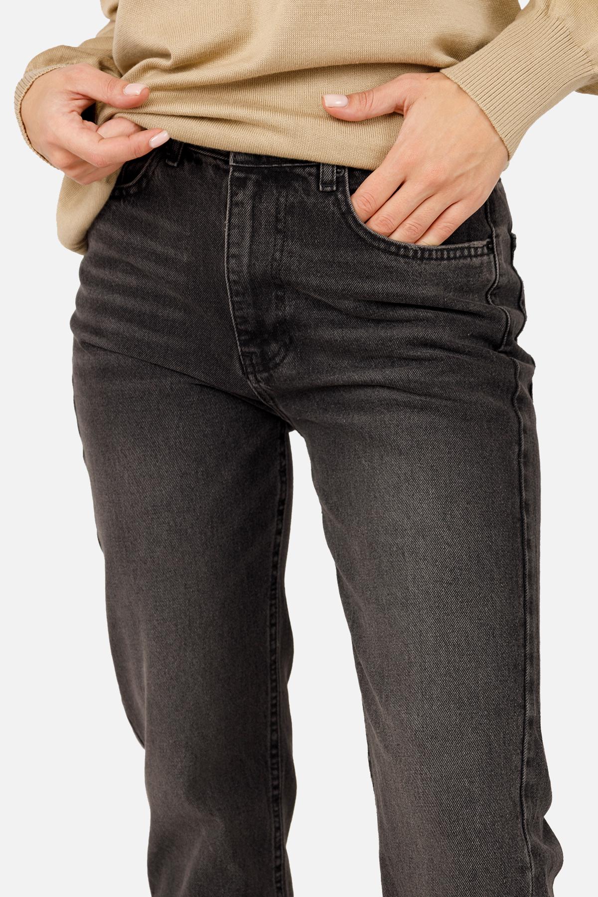 Джинси жіночі Boyfriend ЦБ-00261153 р. 48 Темно-сірий (SKT001023961) - фото 2