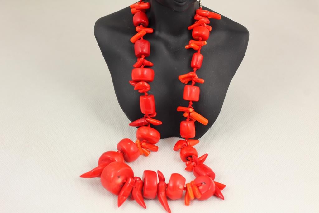 Бусы Зубы дракона 60 см Серебристый (30627838)