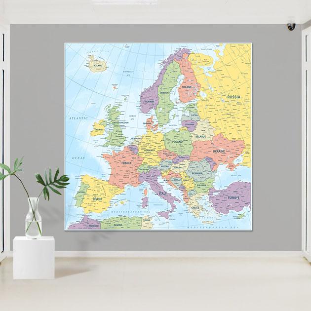 Карта Европы широкоформатная 2,4х2,4 м (470254) - фото 2