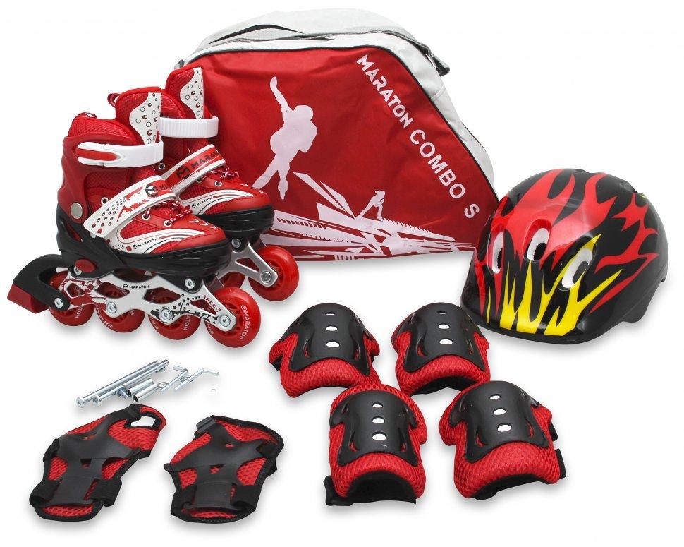 Комплект раздвижных роликов Maraton Combo S р. 28-33 Красный (2475925280)
